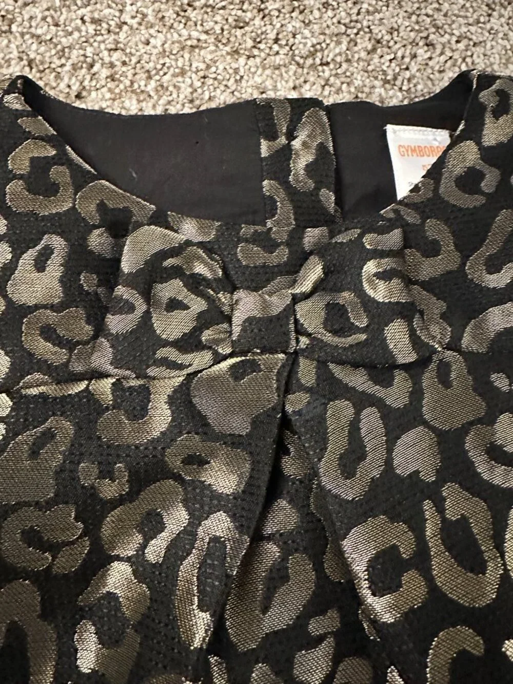GYMBOREE GIRLS PARTY DRESS special occasion 5T CHEETAH PRINT TAPESTRY super cute